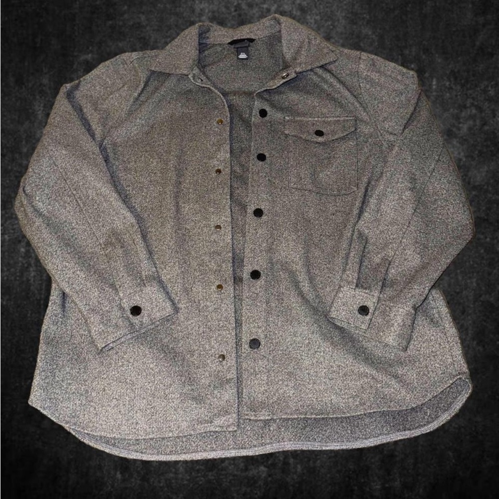 Luxury Black and Grey H&M flannel/wool coat 
Size XL 9.98/10 condition